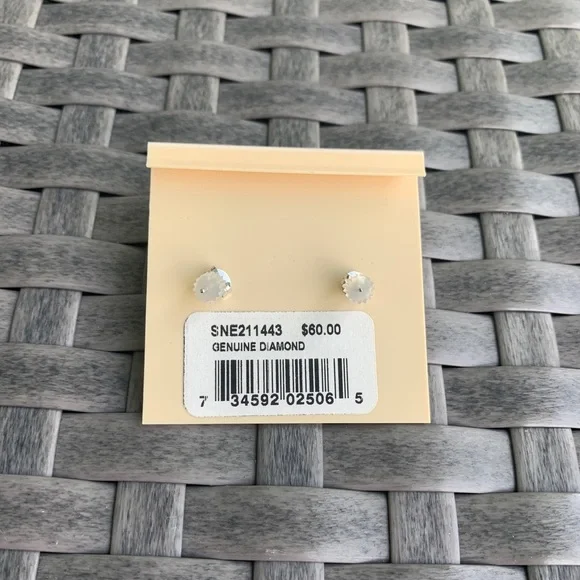 Diamond Love Knot Stud Earrings - Picture 3 of 3